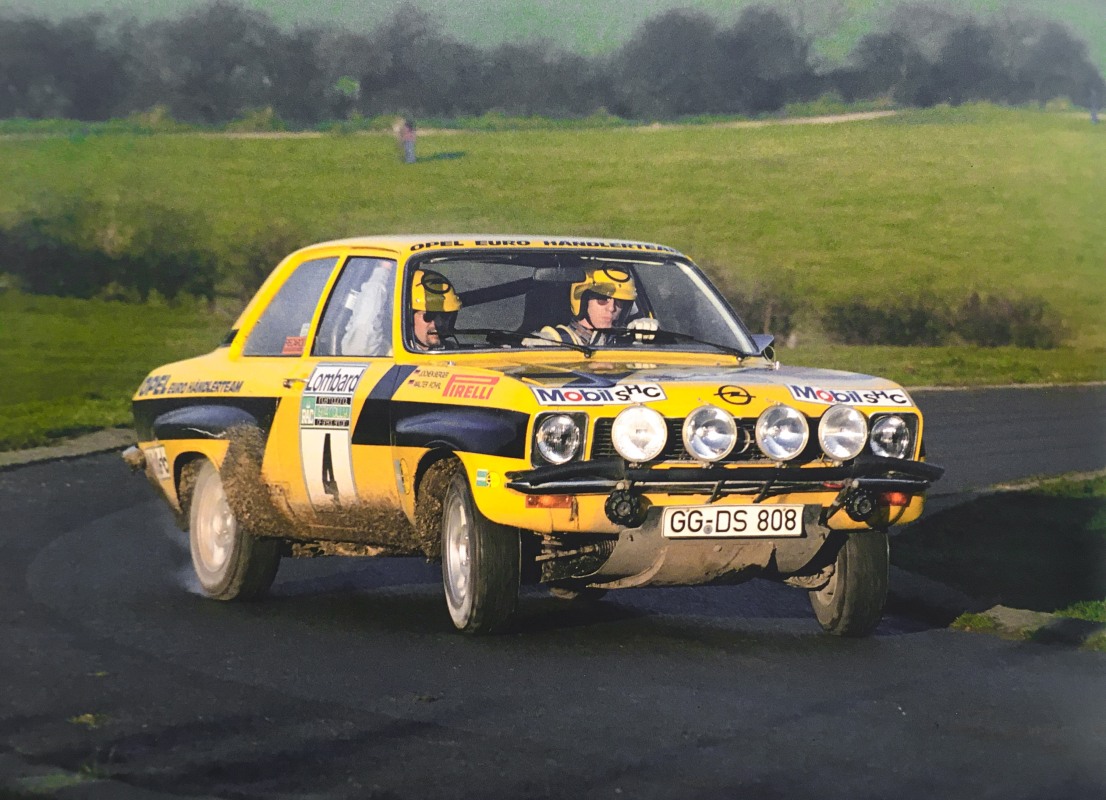 Opel Euro Händlerteam: Röhrl/Berger auf Opel Ascona, RAC-Rallye 1974